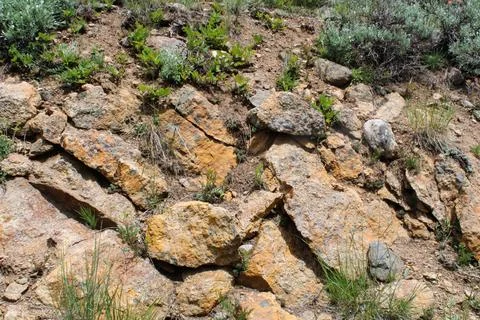 Rock formation on path 写真素材