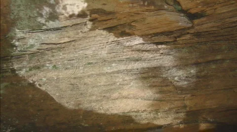Rock Formation with Reflective Water Stock Footage 761592