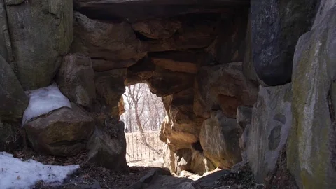 Rock Formation Tracking Shot Stock Footage 81226351