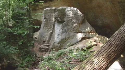 Rock Formation under Large Overhang Video stock 761415