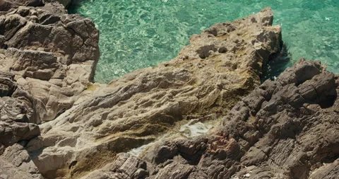 Rock Formations and Clear Adriatic Water Stock-Footage 336932501