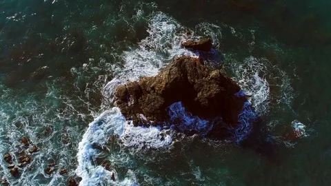 Rock formations and cliffs of the north coast of Tenerife, Stock Footage 83859346