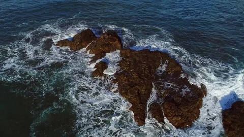 Rock formations and cliffs of the north coast of Tenerife Stock Footage 83861630