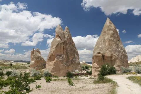 Rock Formations in  Cappadocia Stock Photos