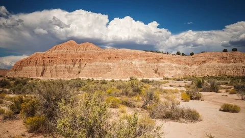 Rock Formations in Cathedral Gorge State Park, Nevada - Time Lapse 스톡 동영상 80963510