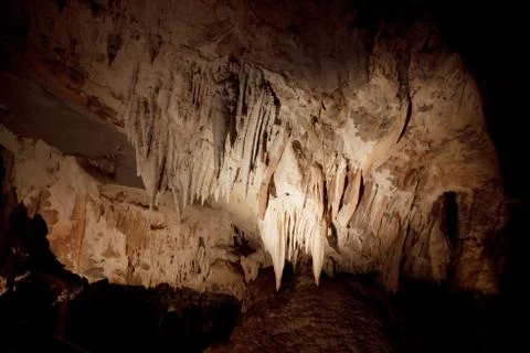 Rock formations in cave Foto stock