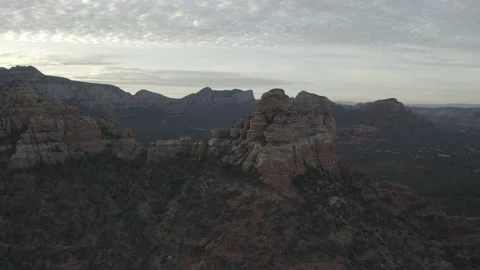 Rock formations with clouds behind Stock Footage 161442025