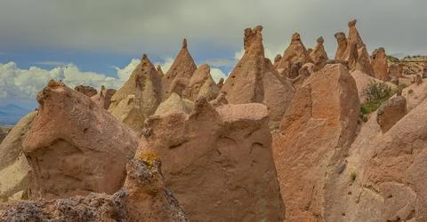 Rock formations in the form of bizarre forms created by nature in the Devrent Stock Photos
