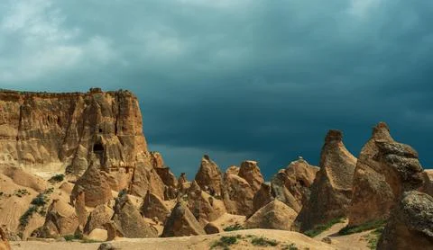 Rock formations in the form of bizarre forms created by nature in the Devrent Stock Photos