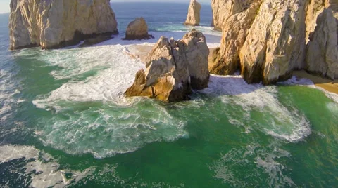 Rock Formations at Lands End Cabo San Lucas Video stock 32846486