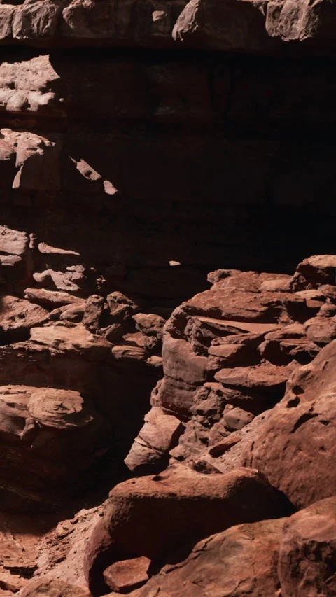 Rock formations in a natural setting during daylight hours Stock Footage 348090899