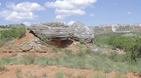 Rock Formations in Northern Texas Stock Footage 1037985