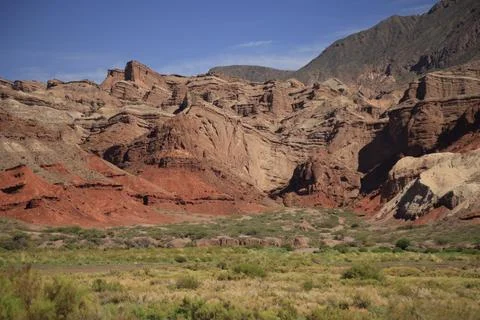 The rock formations of the Quebrada De Las Conchas, Argentina Stock Photos
