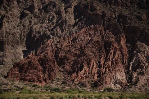 The rock formations of the Quebrada De Las Conchas, Argentina Stock Photos