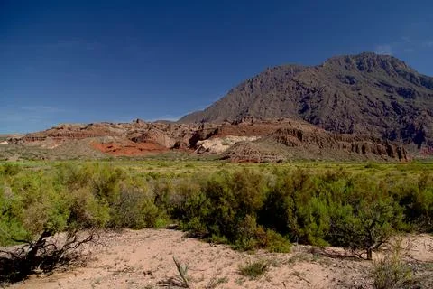 The rock formations of the Quebrada De Las Conchas, Argentina Stock Photos