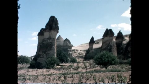 Rock Formations with Trees Stock Footage 278101020