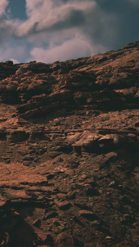 Rock formations under cloudy sky in nature landscape during daytime 動画素材 341056031