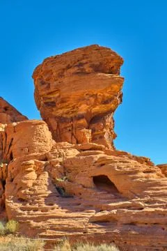 Rock formations in Valley of Fire State park, Nevada, USA Foto stock