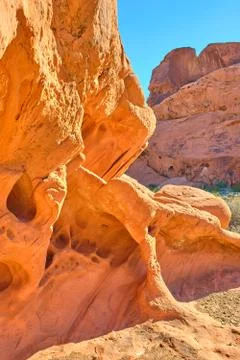 Rock formations in Valley of Fire State park, Nevada, USA Foto stock