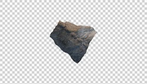 Rock Fragment on White Background Stock Photos