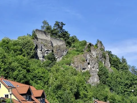 Rock in germany forest Stock Photos