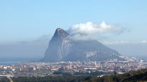 Rock of Gibraltar time lapse Stock Footage 24974782