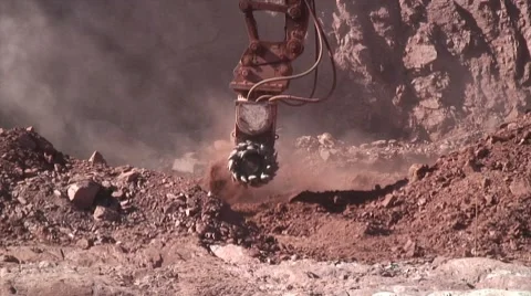 Rock grinder Stock Footage 7749781