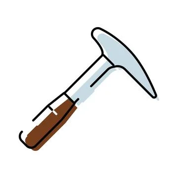 Rock hammer tool for mining geology research Stock Illustration