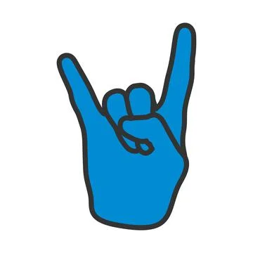 Rock Hand Icon Stock Illustration