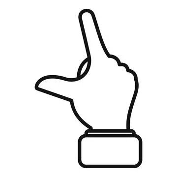 Rock hand icon outline vector. Pose sign Stock Illustration