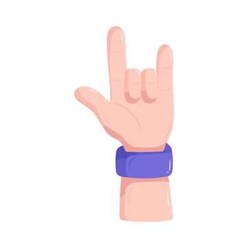 Rock hand sign Stock Illustration