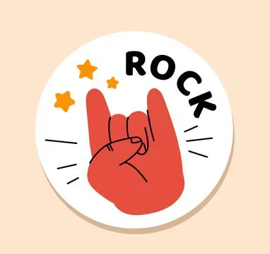 Rock hand symbol icon. Vector illustration Illustrazione stock