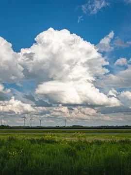 Rock hard tower of a large Cumulus cloud Stock Photos