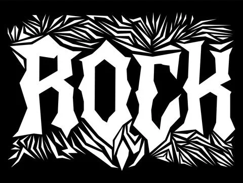 Rock Hardcore Post design template Metal style elements. Stock Illustration
