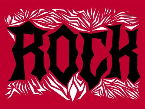Rock Hardcore Post design template Metal style elements. Stock Illustration