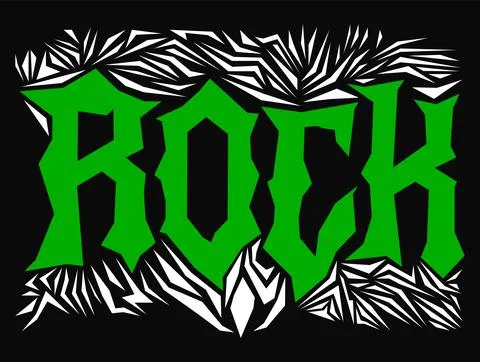 Rock Hardcore Post design template Metal style elements. Stock Illustration