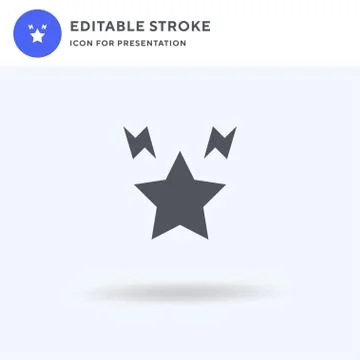 Rock icon vector, filled flat sign, solid pictogram isolated on white, logo i Illustrazione stock