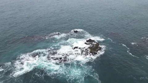 Rock Island in the Ocean Stock Footage 249377010