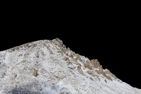 Rock isolated on black background. Stock Photos