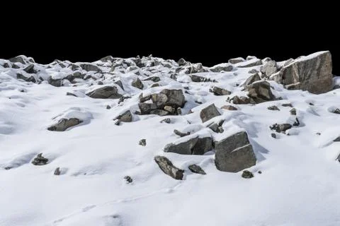 Rock isolated on black background. Stock-Fotos