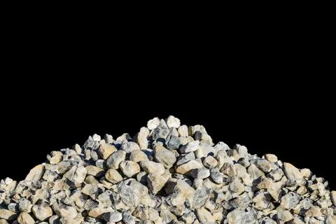 Rock isolated on black background. Stock Photos