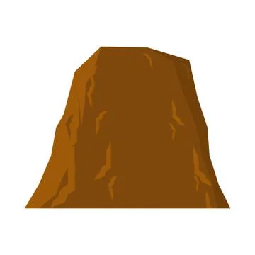 Rock isolated. Mountain on white background. Vector illustration Stock Illustration