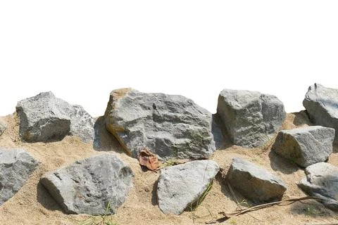 Rock isolated transparency background. Stock Photos