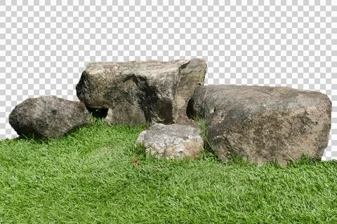 Rock isolated transparency background.. Stock Photos