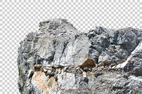 Rock isolated transparency background.. Stock Photos