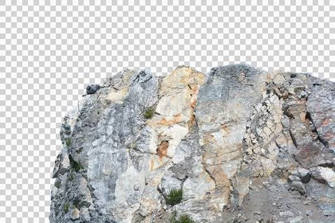 Rock isolated transparency background.. Stock Photos