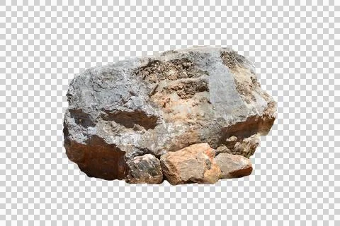 Rock isolated transparency background.. Stock Photos