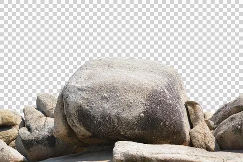 Rock isolated transparency background.. Stock Photos