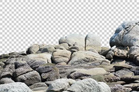 Rock isolated transparency background.. Stock Photos