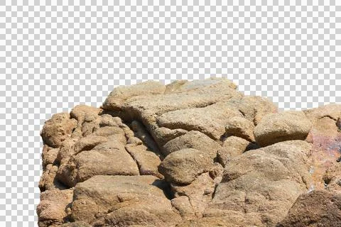 Rock isolated transparency background.. Stock Photos